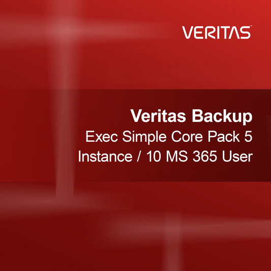 Veritas Backup Exec Simple Core Pack 5 primerkov / 10 uporabnikov MS 365